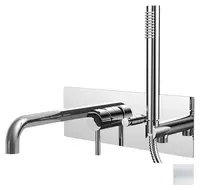 Paffoni Light - Vanová baterie pod omítku, s přislušenstvím a tělesem, bílá mat LIG001BO