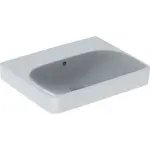 Geberit Smyle Square - Umyvadlo 55x44 cm, s přepadem, bez otvoru pro baterii, bílá 501.574.00.1