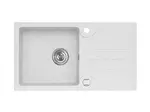 Alveus Galapagos - Granitový dřez 77x43 cm, s ovládáním odtoku, arctic 1100882