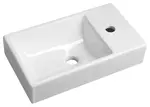 Sapho Small - Umývátko Minos, 45x26 cm, bez přepadu, otvor pro baterii vpravo, bílá 4057