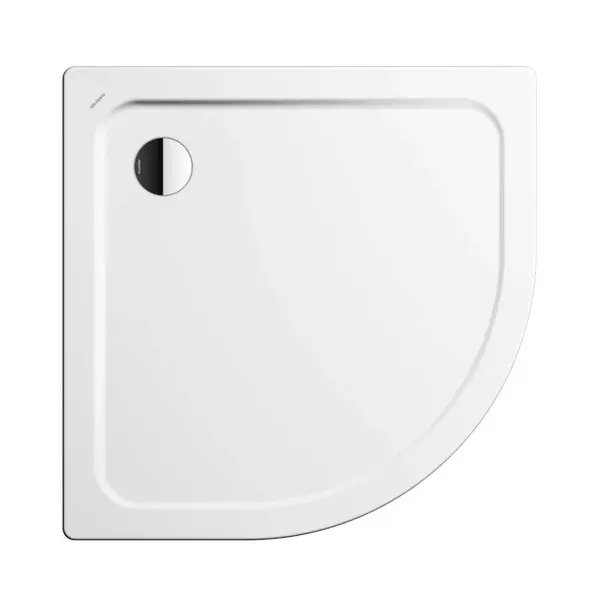 Kaldewei Ambiente - Čtvrtkruhová sprchová vanička Arrondo 873-2, 100x100 cm, Perl-Effekt, polystyrénový nosič, bílá 460348043001