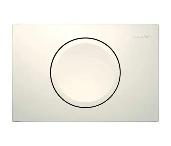 Geberit Delta15 - Ovládací tlačítko splachování, alpská bílá 115.109.11.1