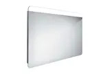 Nimco Zrcadla - Zrcadlo s LED osvětlením, 100x70 cm, hliník ZP 23004