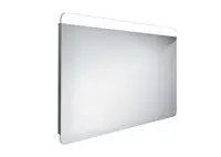 Nimco Zrcadla - Zrcadlo s LED osvětlením, 100x70 cm, hliník ZP 23004