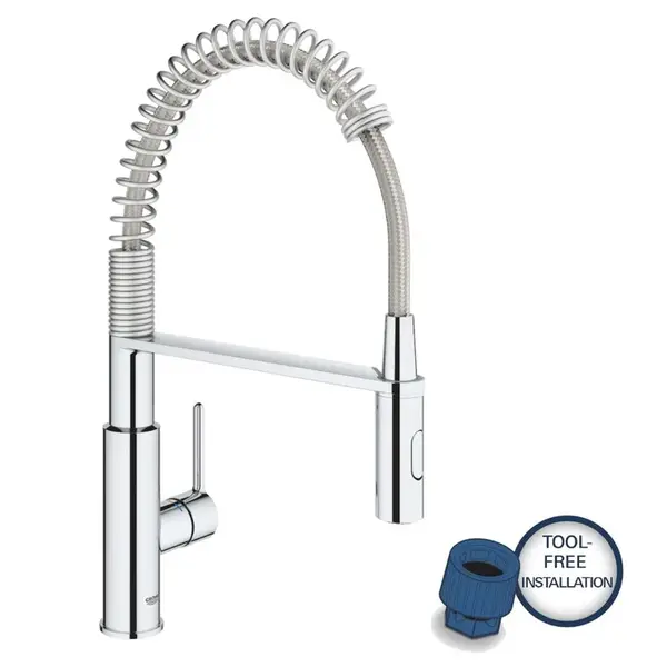 Grohe Get - Dřezová baterie s flexibilním ramenem a sprškou, chrom 30361000