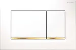 Geberit Sigma20 - Ovládací tlačítko splachování, bílá/pozlacená 115.883.KK.1