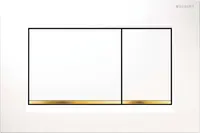 Geberit Sigma20 - Ovládací tlačítko splachování, bílá/pozlacená 115.883.KK.1