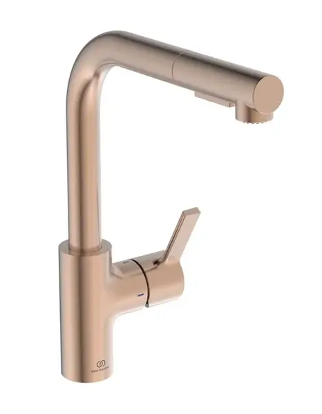 Ideal Standard Gusto - Dřezová baterie s výsuvnou sprškou, Sunset Rose BD420J4