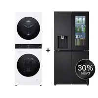 SET - LG WashTower WT1210WWF + Chladnička InstaView™ GMG860EPBE