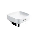 Nimco Kibo - Mýdlenka s držákem, bílá keramika/chrom Ki 14059K-26