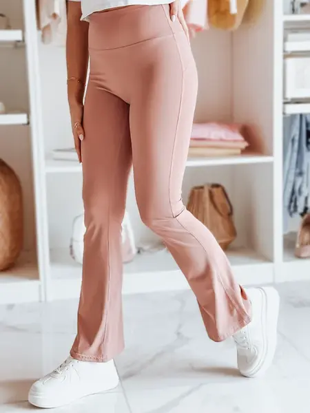 Legginsy damskie dzwony FARAFII różowe Dstreet