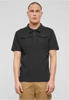 Jersey Jon Polo Shirt with Half Sleeve Black