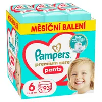 Pampers Premium Care Pants 6 plenkové kalhotky 13-19kg 93ks