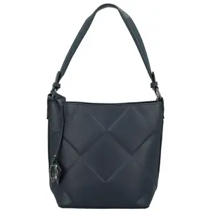 Trendy dámská koženková kabelka na rameno Faina, tmavě modrá