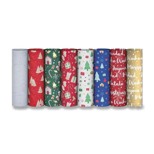 Dárkový balicí papír Sadoch Fantasia di Natale - 2 x 0,7 m, mix motivů
