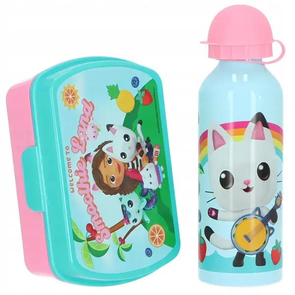 Raňajkový set - 500ml fľaša + obedár | Gabiin mačací dom