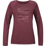 Hannah ADRY Dámské tričko s dlouhým rukávem, vínová, velikost
