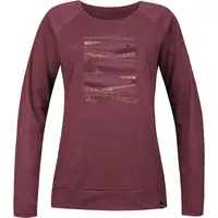 Hannah ADRY Dámské tričko s dlouhým rukávem, vínová, velikost