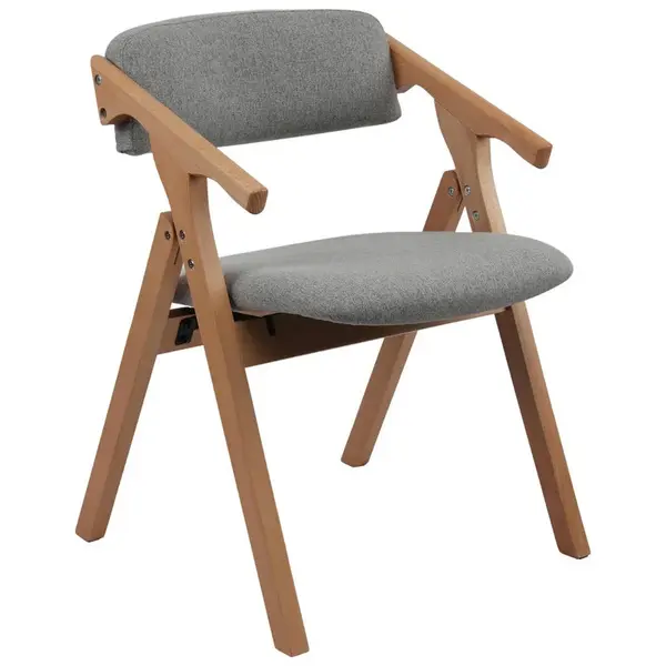 MID.YOU ŽIDLE S PODRUČKAMI, tkaná látka, šedá