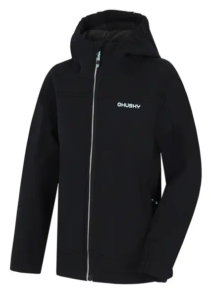 Husky Simbo K 140, black Dětská softshell bunda