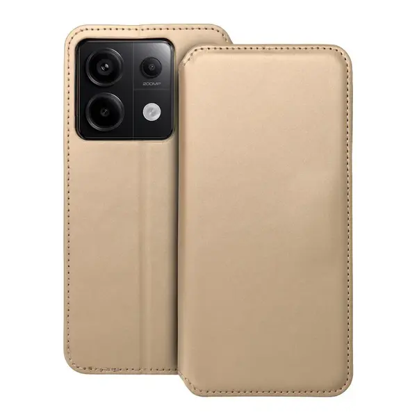 Flipové pouzdro Dual Pocket pro Xiaomi Redmi Note 13 Pro 5G, zlatá