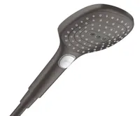 Hansgrohe Raindance Select E - Sprchová hlavica, 3 prúdy, EcoSmart+, kefovaný čierny chróm 28729340