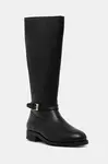 Tommy Hilfiger  Kožené kozačky  TH BUCKLE RIDING LTHR LONG BOOT