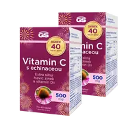 GS Vitamin C500 s echinaceou, 2 × 70+40 tablet NAVÍC, dárkové balení 2025