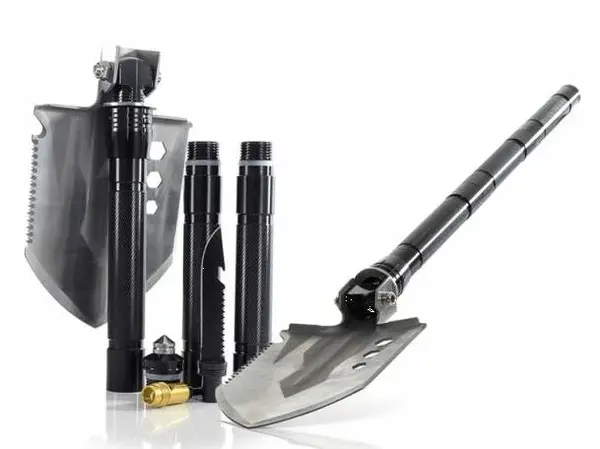 Multifunkčná skladacia lopatka, Expert - 75 cm, čierna