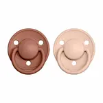 BIBS De Lux cumlíky zo silikónu 2ks - one size - Woodchuck / Blush