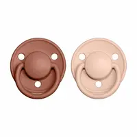 BIBS De Lux cumlíky zo silikónu 2ks - one size - Woodchuck / Blush