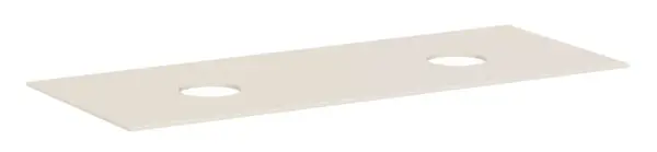 Hansgrohe Xevolos E - Doska pod umývadlo, 137x55 cm, 2 výrezy, matná béžová 54332780