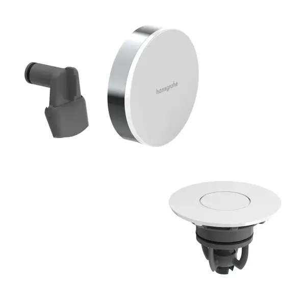 Hansgrohe Exafill - Vrchná súprava k vaňovej odtokovej a prepadovej súprave s napúšťaním, Push-Open, lesklá biela/chróm 58119000