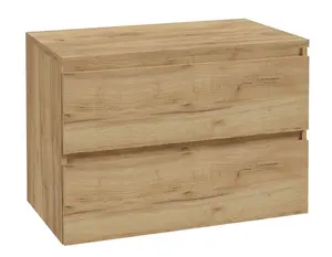 kielle Nefia - Skrinka vrátane dosky pod umývadlo 80x55x46 cm, zlatý dub 50027S811