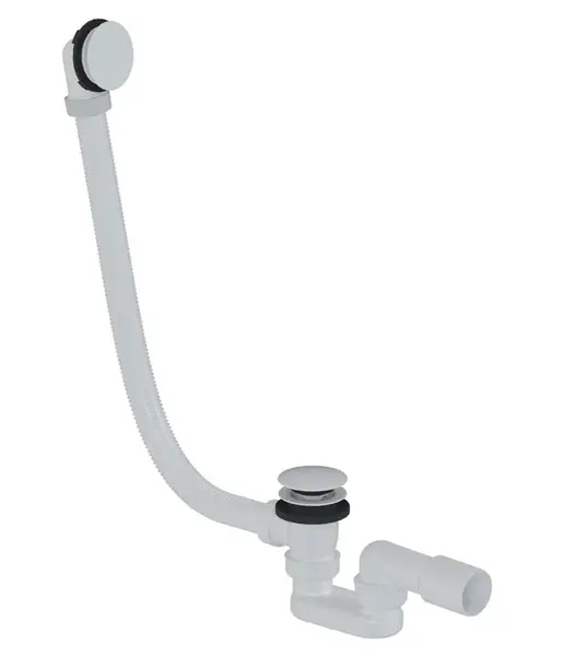 kielle - Vaňová odtoková a prepadová súprava Click-Clack, dĺžka 1000 mm, matná biela 116010111