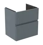 Ideal Standard Finesse - Umývadlová skrinka, 50x38x55 cm, 2 zásuvky, Ribbed Matt ashblue E3378UQ