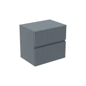 Ideal Standard Finesse - Umývadlová skrinka, 60x44x56 cm, 2 zásuvky, Ribbed Matt ashblue E3422UQ