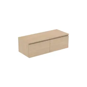 Ideal Standard Finesse - Umývadlová skrinka, 120x51x38 cm, 2 zásuvky, biely dub E3436US