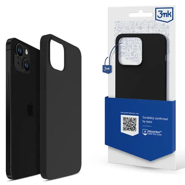 Ochranný kryt 3mk Silicone Case pro Apple iPhone 13, černá