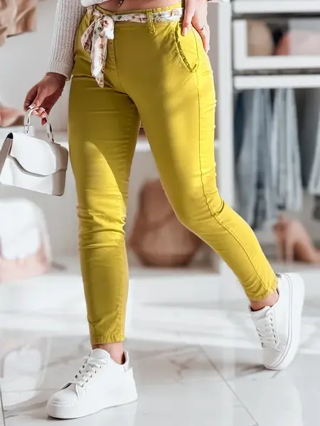 Dámské chinos kalhoty ROSSALI s páskem