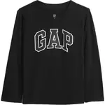 GAP V-FRCH LS LOGO TEE Dětské tričko, černá, velikost