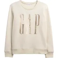 GAP V-LOGO DOORBUSTER CREW Dámská mikina s logem, béžová, velikost