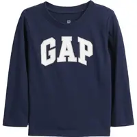 GAP V-FRCH LS LOGO TEE Dětské tričko, tmavě modrá, velikost 2Y