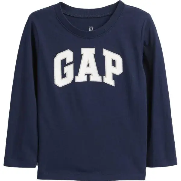 GAP V-FRCH LS LOGO TEE Dětské tričko, tmavě modrá, velikost 2Y