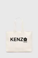 Bavlněná kabelka Kenzo Utility Large Tote Bag béžová barva, FE68SA911F36.03