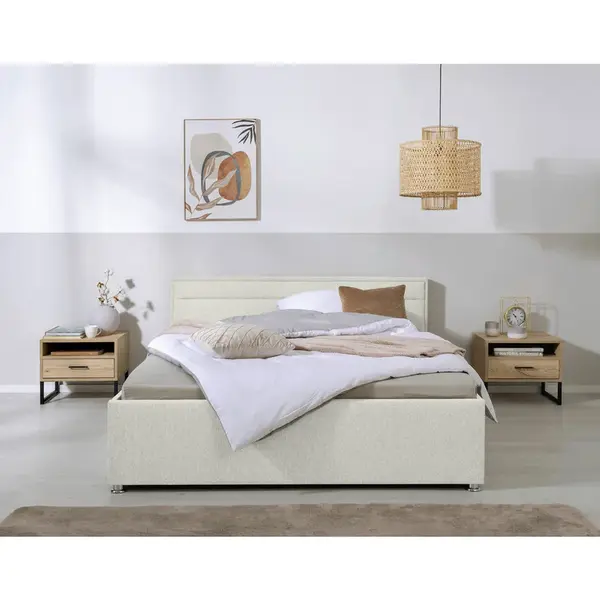 MID.YOU ČALOUNĚNÁ POSTEL, 160/200 cm, krémová