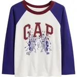 GAP V-FRCH LS LOGO RAGLAN T Dětské tričko, bílá, velikost 3Y