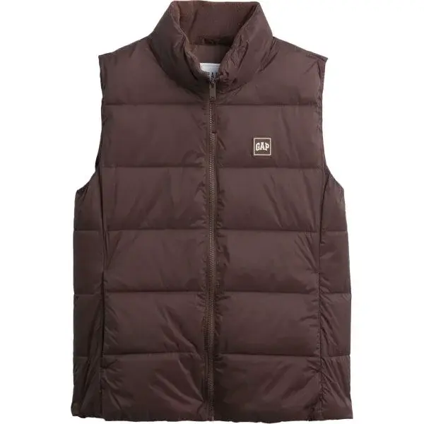 GAP V-FRCH LOGO LW PUFFER Dámská vesta, hnědá, velikost