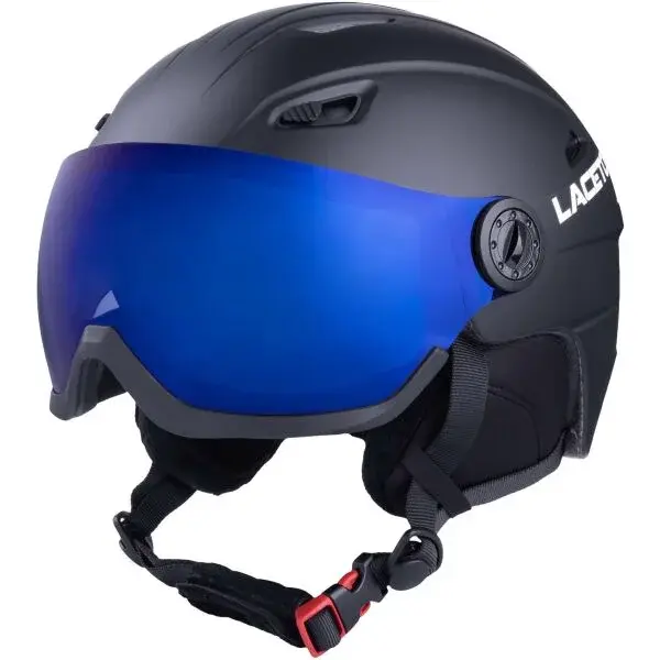 Laceto VENTO Lyžařská helma se sklopným visorem, černá, velikost (59 - 61)