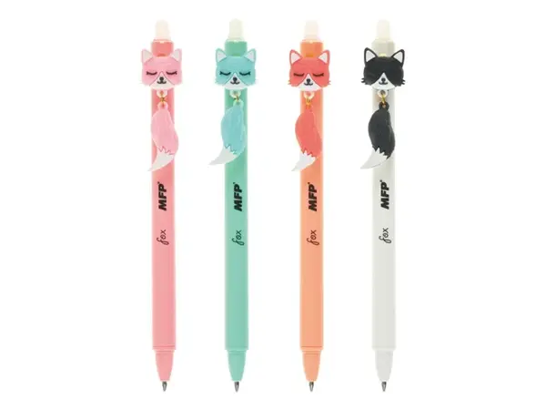 Kuličkové pero gumovací Fox, 0,5, modré